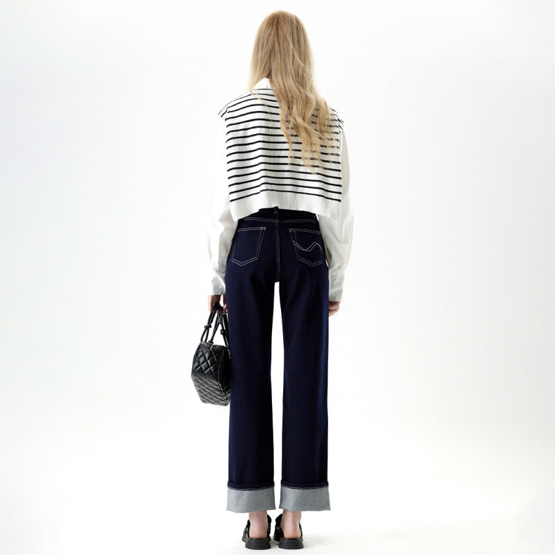 Wide-Leg Cropped Jeans, Fifth Avenue | Women - BYMANYC ® New York-3