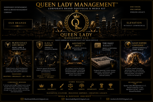QUEEN LADY MANAGEMENT™ — Corporate Brand Portfolio & Media Kit