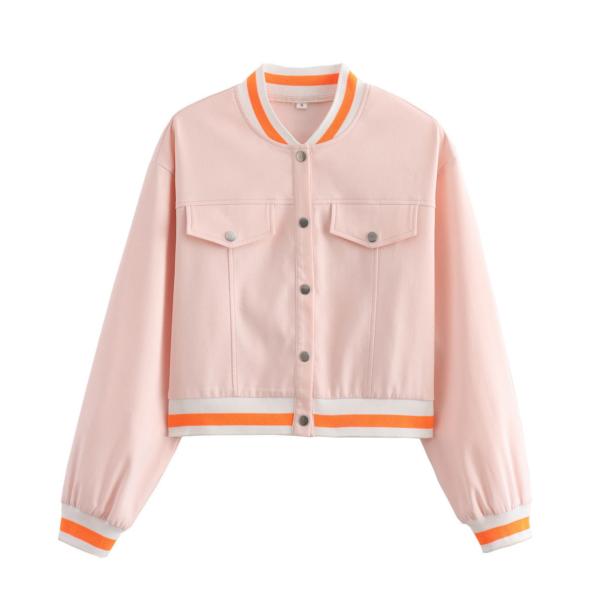 G.O.L.T. -Pink Short Baseball-Style Jacket For Women,