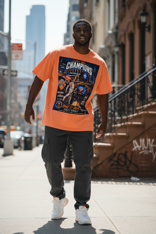 Brunson Over Wemby Tee — Male Model