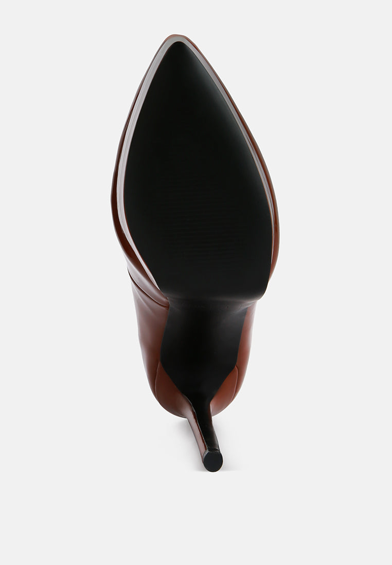 Cuddles Patent Faux Leather Platform Stiletto Pumps-4