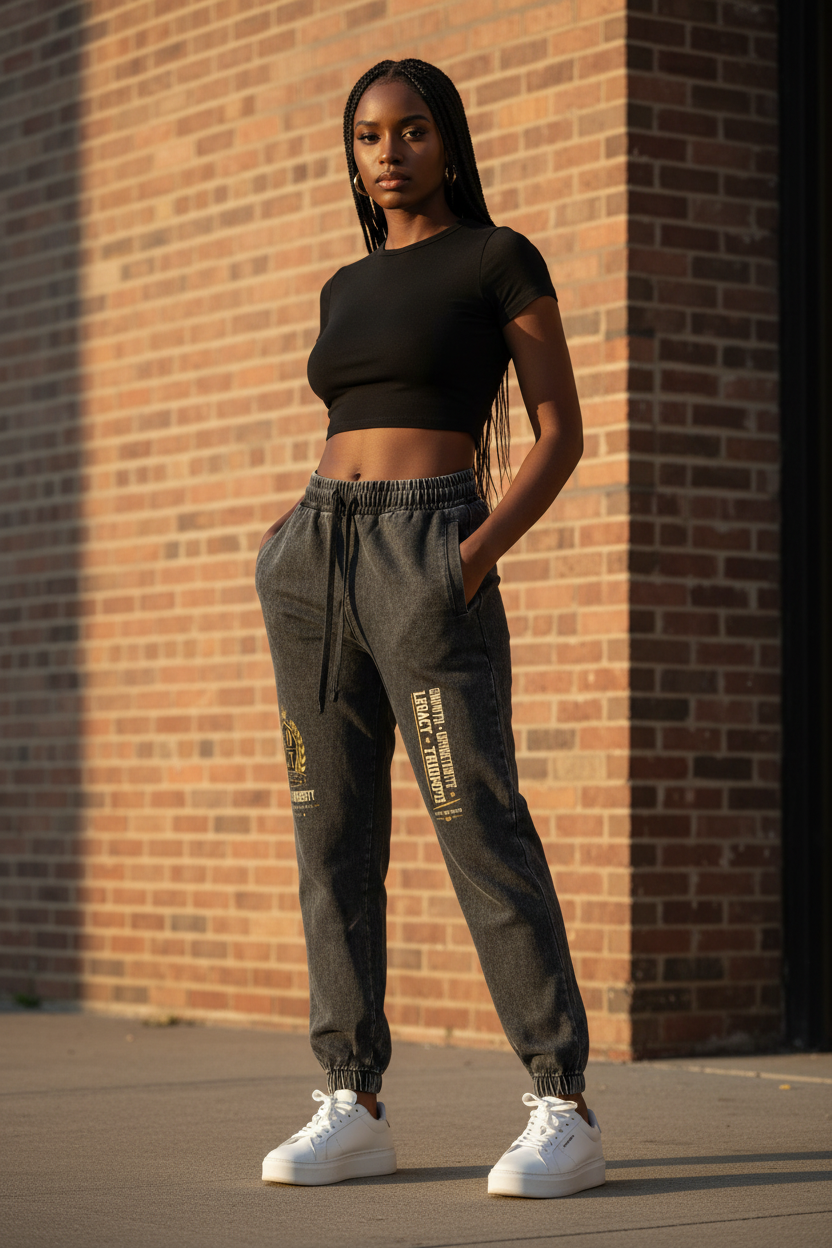 Dean's List Joggers — Female Model