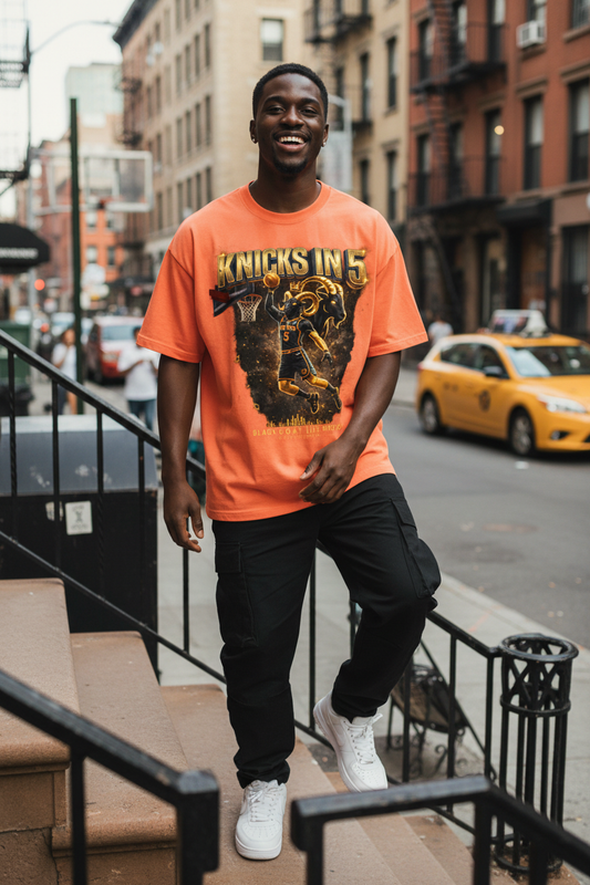 Knicks In Five Tee — Male Model