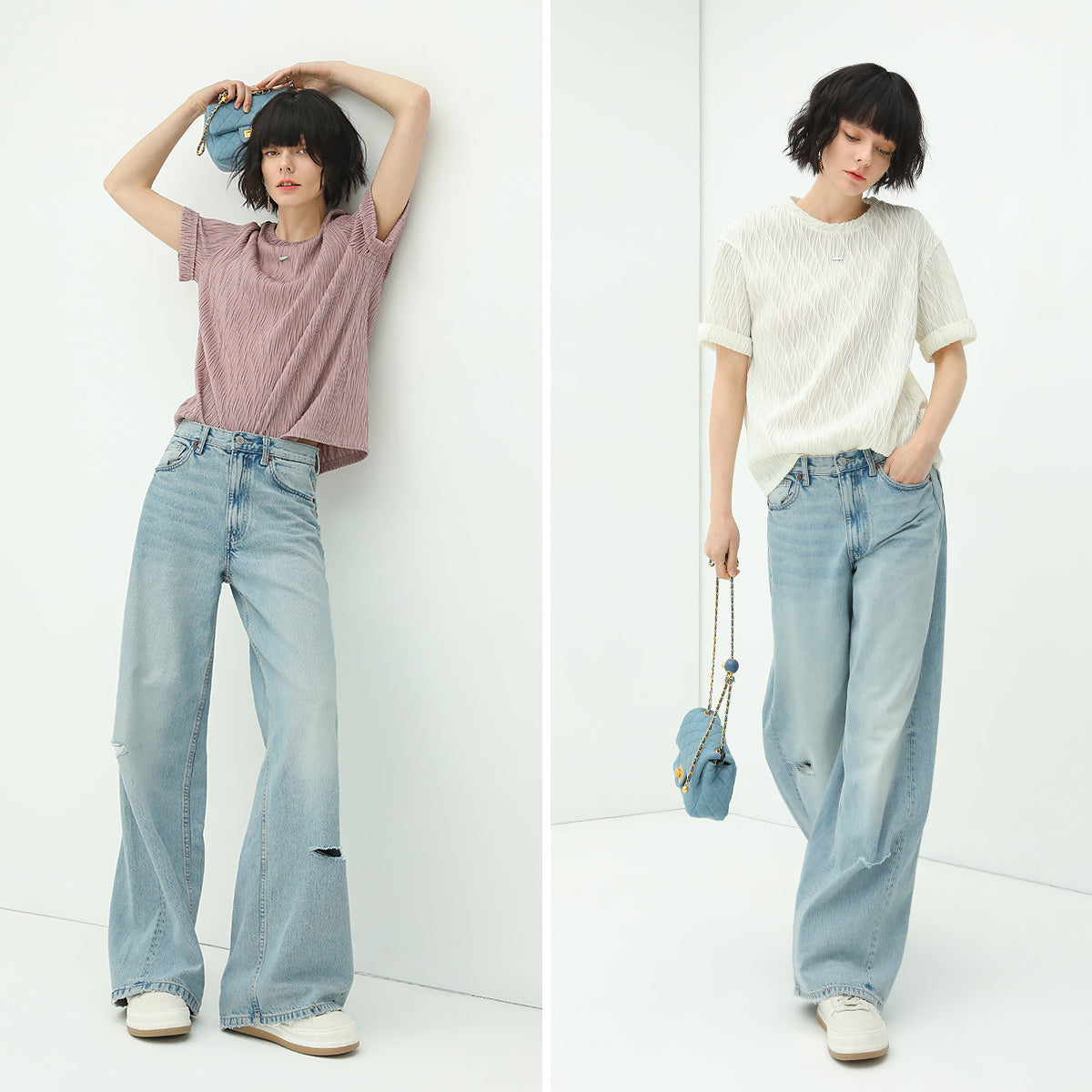 Vintage Flared Blue Jeans-1